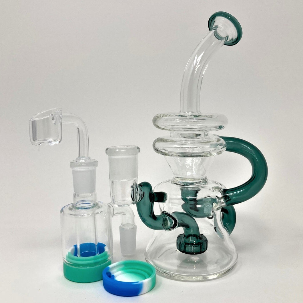 Double Recycler Shower Head Dab Rig Kit