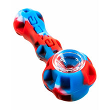 red & blue silicone pipe