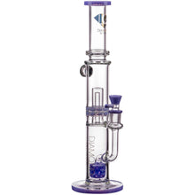 Diamond Glass Bubble Barrel to UFO Perc Straight Tube Purple