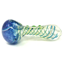 Swirl Fumed Glass Pipe 4"with Color Accents