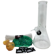 glass water bong hand pipe smoking bundle