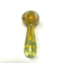 Gold Fumed Glass Pipe 4"