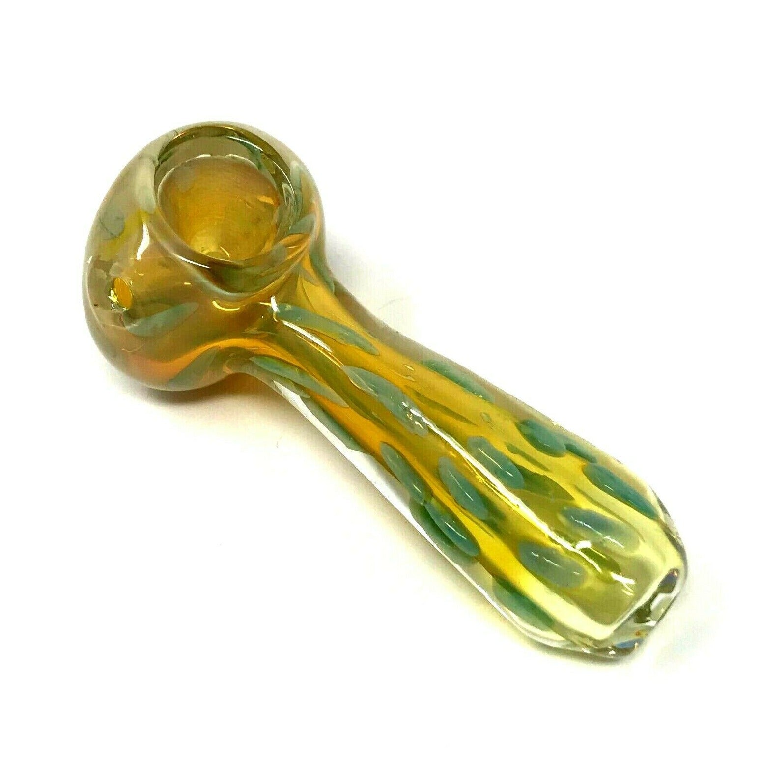 Gold Fumed Glass Pipe 4" Heavy Kings Pipes