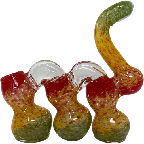 heavy duty triple water chamber bubbler pipe straight