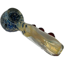 kings pipes galaxy blue gold spoon glass hand pipe