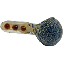 kings pipes galaxy blue gold spoon glass hand pipe