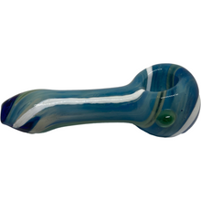kings pipes blue swirl spoon glass pipe