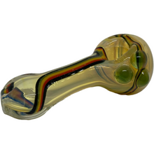 kings pipes rasta stripe glass hand spoon smoking pipe