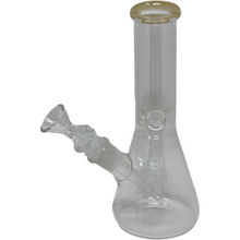 8" Glass Beaker Bong - Color Trim