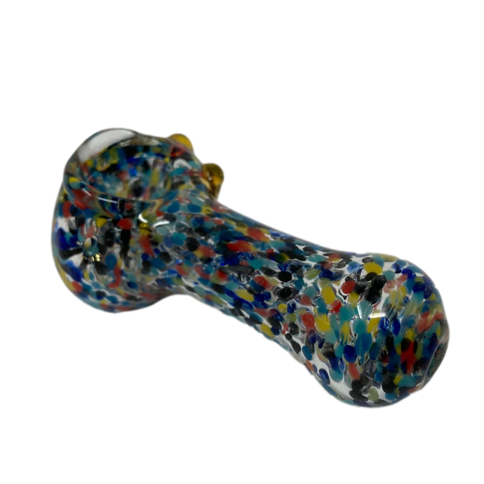 mini confetti rainbow glass hand smoking pipe with bowl
