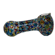 mini confetti rainbow glass hand smoking pipe with bowl