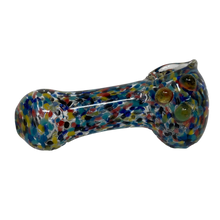 mini confetti rainbow glass hand smoking pipe with bowl