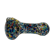 mini confetti rainbow glass hand smoking pipe with bowl