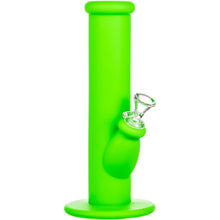 Green 10" Silicone Straight Tube Bong