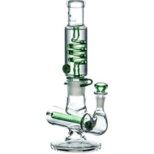 Green Glycerin Coil w/ Colored Inline Perc Bong