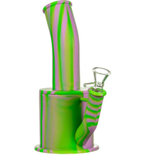Purple and Green Silicone Bong