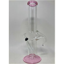 pink girly glass zong bong water pipe