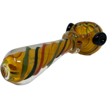 rasta stripe glass hand smoking pipe with bowl