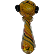 rasta stripe glass hand smoking pipe with bowl