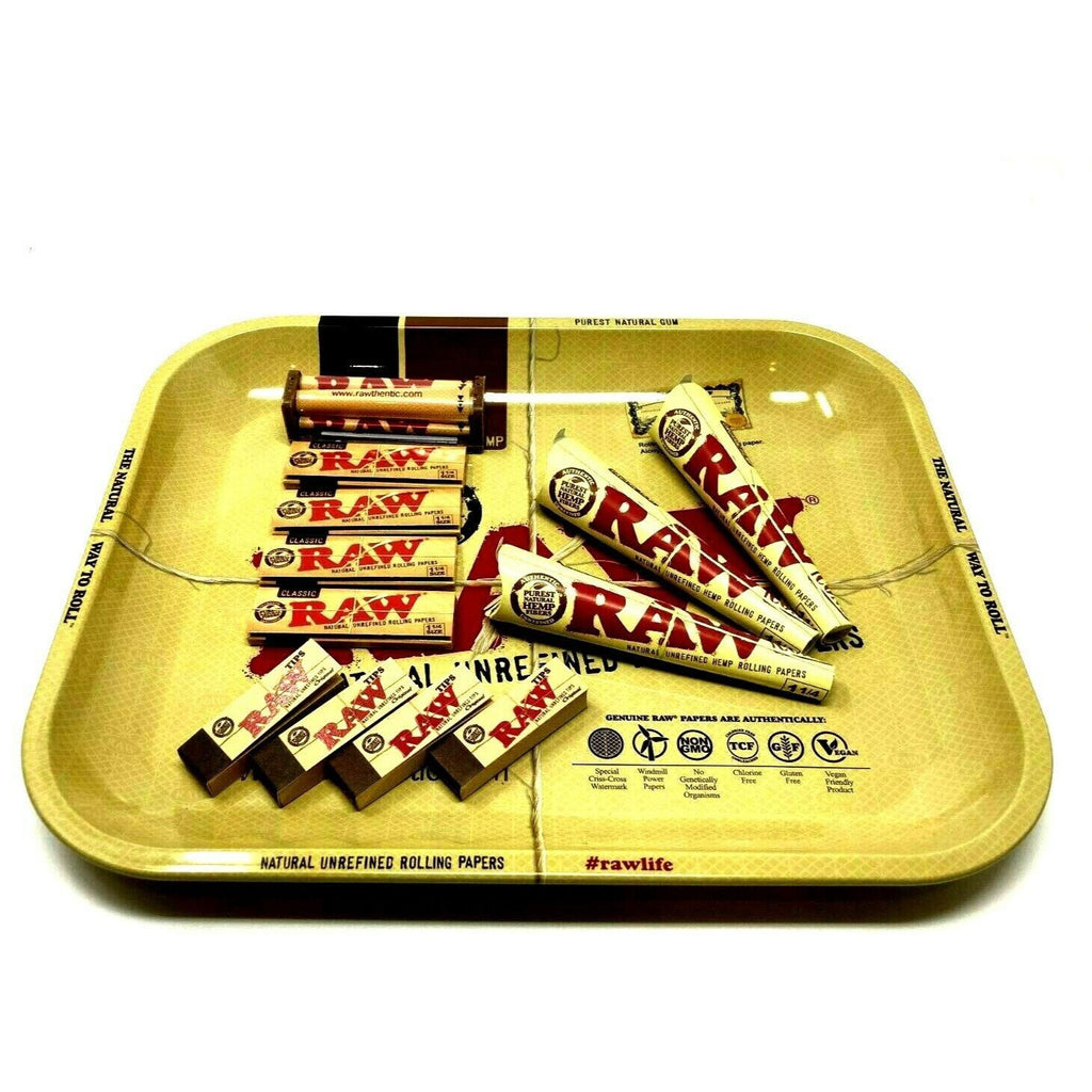 Large Raw Rolling Tray Bundle Kings Pipes