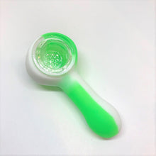 Silicone Hand Spoon Pipe with Glass Bowl