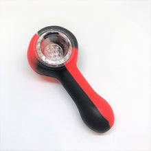 Silicone Hand Spoon Pipe with Glass Bowl