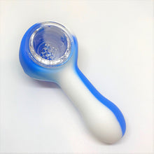 Silicone Hand Spoon Pipe with Glass Bowl