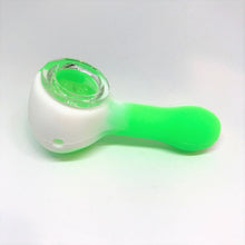 Silicone Hand Spoon Pipe with Glass Bowl