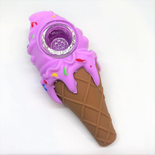 Ice Cream Cone Silicone Hand Pipe