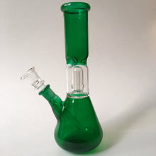 Single Percolator Glass Beaker Bong - Green