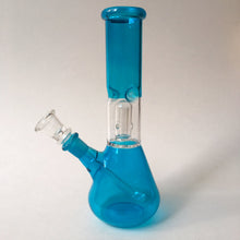 Single Percolator Glass Beaker Bong - Blue