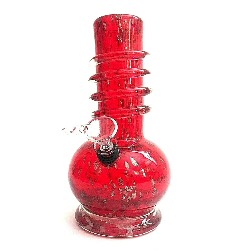 soft glass bong red