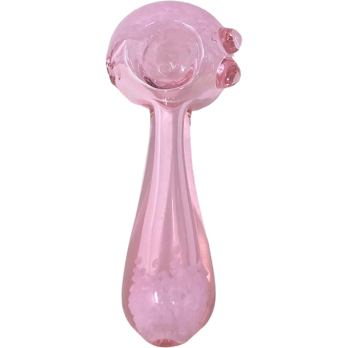 standard pink cute girly glass smoking pipe with bowl 4 inch