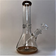 Thick Glass 9mm Beaker Bong with Color Accents