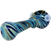swirl glass hand spoon smoking pipe