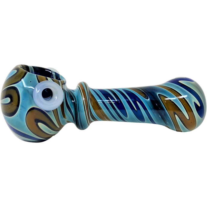 swirl glass hand spoon smoking pipe