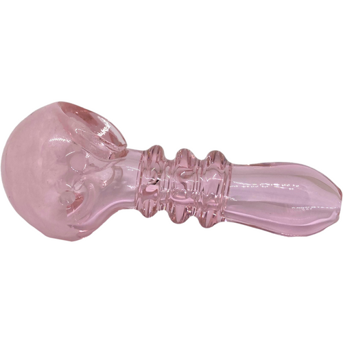 three ring pink girly cute glass hand smoking pipe