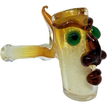 tiki man glass bubbler smoking pipe with bowl