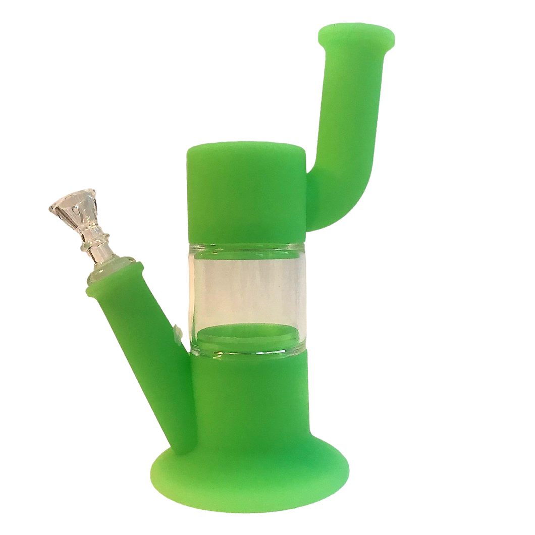 waxmaid bubbler bong silicone glass hybrid