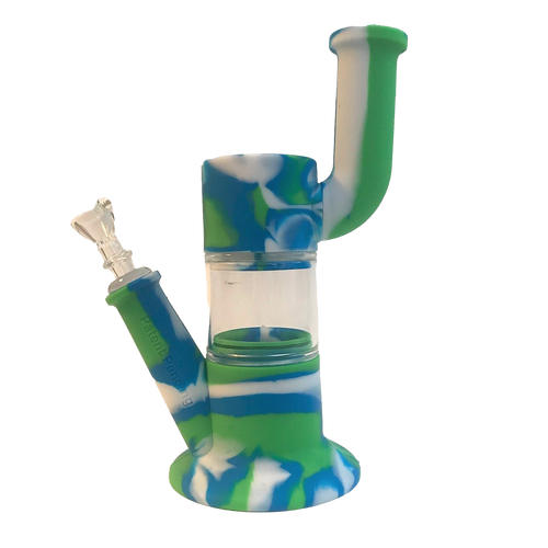 waxmaid bubbler bong silicone glass hybrid