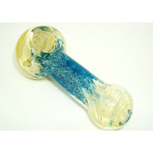 Weavs Supplies Blue Frit Swirl Glass Pipe 3.75"