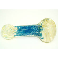 Weavs Supplies Blue Frit Swirl Glass Pipe 3.75"