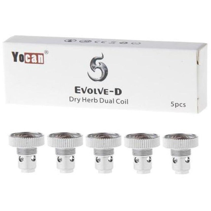 Yocan Replacement Quartz Dual Coils for Evolve-D Pen - 5 Pack